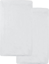 2 Pack 100 Natural Cotton Fitted Cradle/Bassinet Sheets 36" X 18" - Soft, Breat