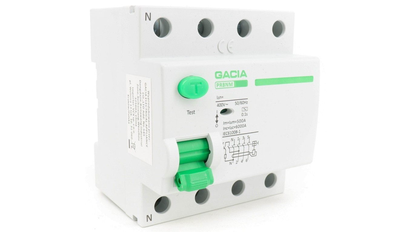 4P 40A 0.03A 30mA SR6HM 4P 40A Differential Current Switch TYPE
