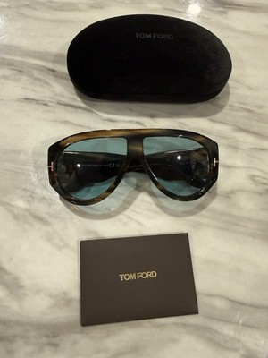 Tom Ford BRONSON FT 1044 Striped Brown/Blue 56V Sunglasses New 60mm