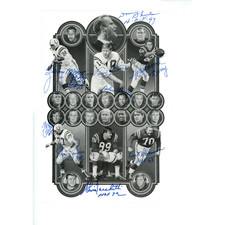 Johnny Unitas Don Shula +7 Autographed Baltimore Colts B&W 7x10 Photo PSA 55128