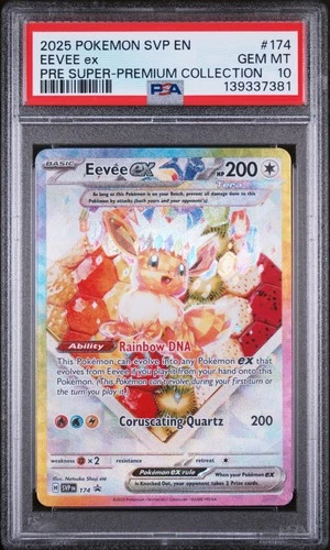 2025 POKEMON SVP EN-SV BLACK STAR PROMO #174 EEVEE EX PSA 10