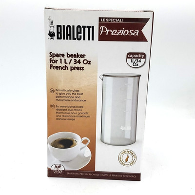 Bialetti Spare Beaker for 1L / 34oz French Press, Made in Italy