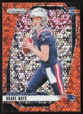 2024 Panini Prizm Orange Disco Drake Maye Rookie #329 IM1