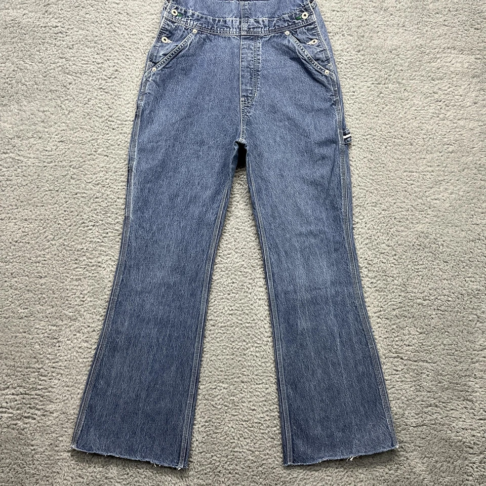 Mono Tommy Hilfiger Vintage Mujer Mediano Denim Babero Logo Carpintero Años 2000 Y2K Foto 4 de 4