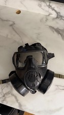 Military Gas Mask Dual Filters Clear Visor Tactical Militaria Original
