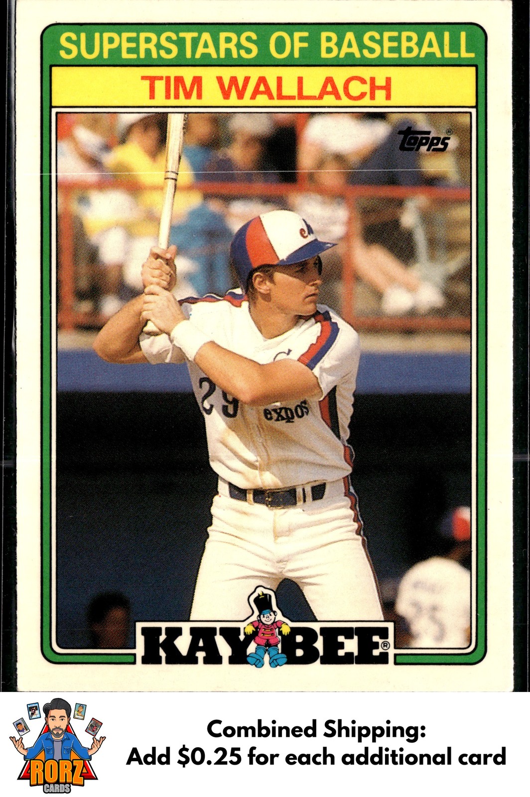 1988 Topps Kay-Bee Superstars of Baseball #32 Tim Wallach Montreal Expos