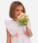 NEW Bonnie Jean Girls Size 6X "WHITE PEACH SMOCKED" Pinafore Ruffle Dress NWT — photo 5