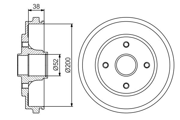 2X Bosch 0 986 477 229 Bremstrommel Hinten FüR Opel Suzuki-image