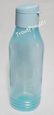 Tupperware  Triangle Shape ECO Sports Water Bottle 25 oz Flip Top Cap Ice Blue