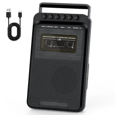 Cassette Player Portable 3W Speaker Tape Recorder MicHandle 4C Battery AudioUnit