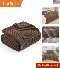 Queen Size Waffle Weave Blanket, 90"x90" - Lightweight Cozy for Every Season