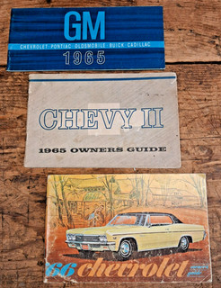 Lot of 5 Chevrolet Owner's Manuals (1965 1966 1969 1970 2) more vintage doc