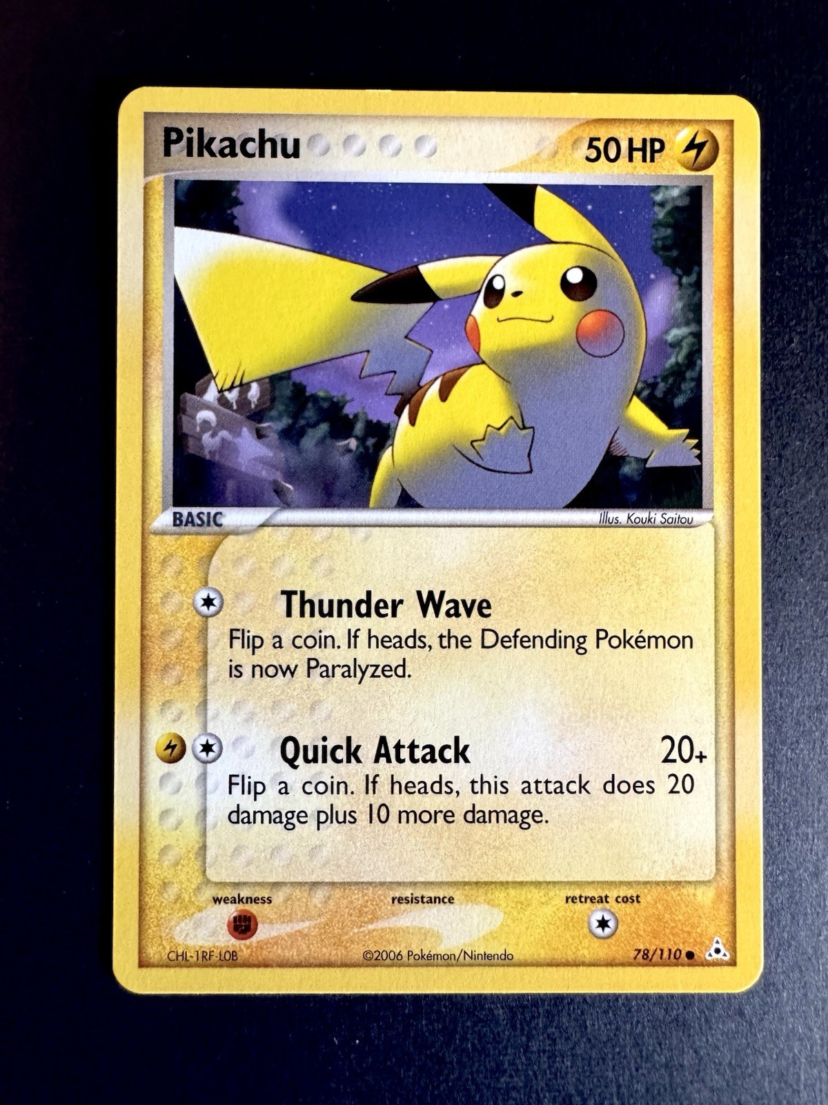 2006 Pokemon EX Holon Phantoms Pikachu 78/110 NM