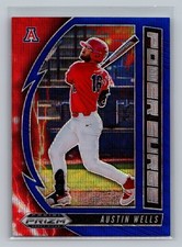 Austin Wells 2020 Panini Prizm Draft Picks BLUE WAVE PDP176 Baseball Card RC AZ