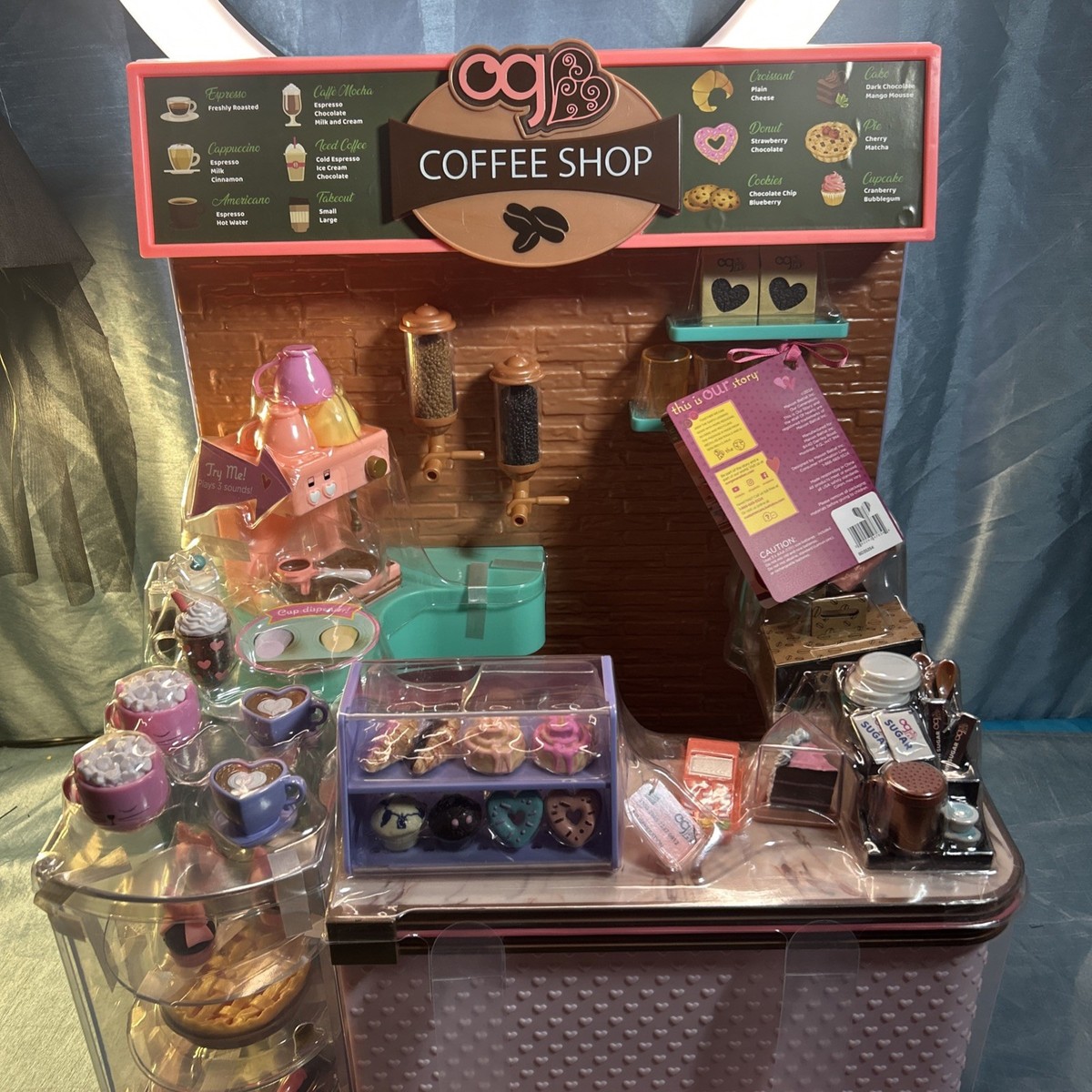 Our Generation OG Love U Latte Coffee Shop Playset for 18” Dolls