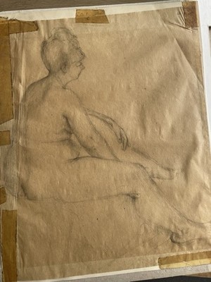 Augustus John (in the manner of) Pencil Drawing Dated 1949. Signed John.
