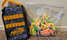 NERF Bag Of 50 Bullets And Nerf Tactical Carrying Case Sleeve Fun Shoot Toy