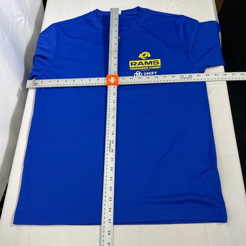 Camiseta azul de los Angeles Rams NFL 2025 Training Camp para hombre MEDIANA NUEVA CON ETIQUETAS - Imagen 12 de 12