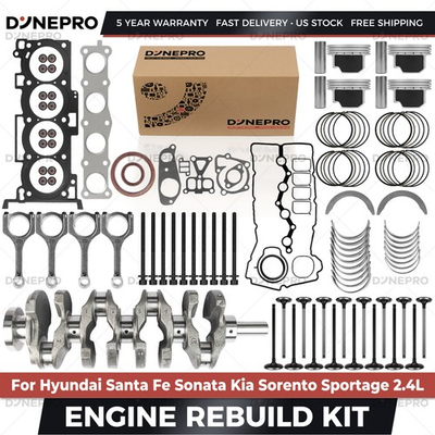 #ad G4KE Engine Rebuild Overhaul Kit For 2013 2014 2015 Hyundai Santa Fe Sport 2.4L $322.00