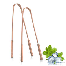 Tongue Scraper for Adults 2 Pack 100 Copper Tongue Scrubber Easy to Use T