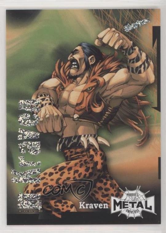 2022 Upper Deck Marvel Metal Universe Spider-Man Z-Force Rave /100 Kraven 0sp5