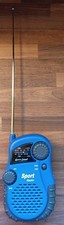 Retro Lenoxx Sound Blue AM/FM Sport Radio Handheld With Clip Sound Great Tested