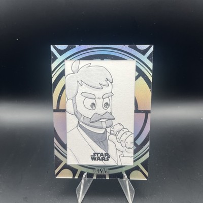 2015 Topps High Tek Star Wars Obi-Wan Kenobi One Of One Artist Sketch #1/1