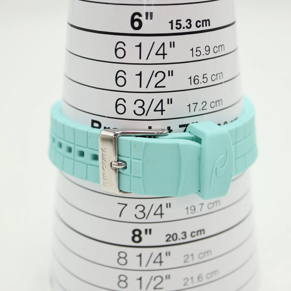 Reloj Rip Curl Core Surf 33mm Mujer Fecha Tono Plateado Azul Silicona con Batería Nueva Foto 4 de 4