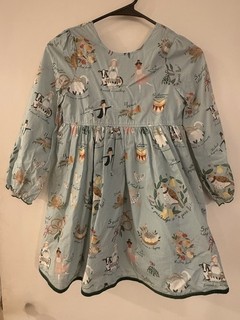 Pink Chicken Girls Size 8Y 12 Days of Christmas Dress with Velvet Piping
