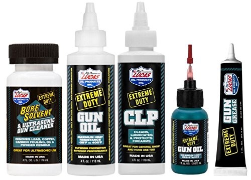Lucas Extreme Duty 4oz Bore Solvent, Gun Oil, CLP & 1oz Need