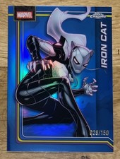 2026 Topps Chrome Marvel Comics #127 Iron Cat BLUE Refractor /150 MINT