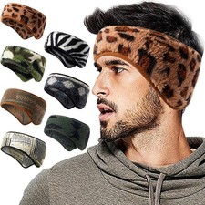 Winter Sports Ear Warmer Headband Running Fleece Thermal Earband for Women Men
