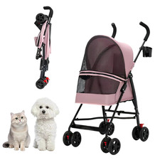 Pet Stroller for Small Dogs and Cats, 4 Wheels Foldable Dog Stroller,Puppy Carri