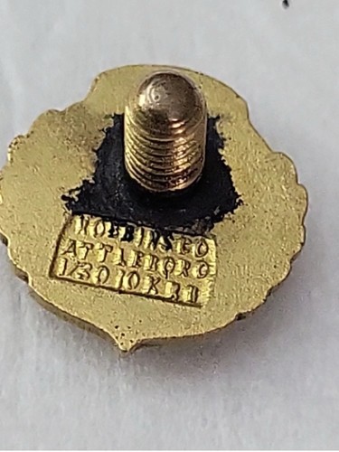 1937 1938 Lions Club International 100% Vintage Rare Attendance Screw back Pin - Picture 2 of 3