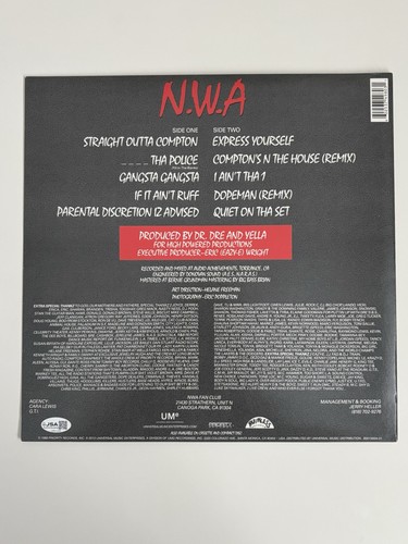 NWA Straight Outta Compton LP Vinyl Ice Cube Signed Autographed JSA COA - Picture 2 of 3