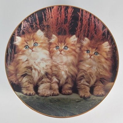 Danbury Mint From Purrfect Portraits Collection Plate ''Three Little Kittens''