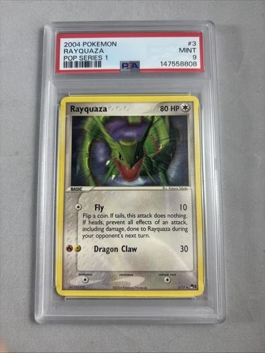 2004 POKEMON POP SERIES 1 #3 RAYQUAZA PSA 9 NON HOLO