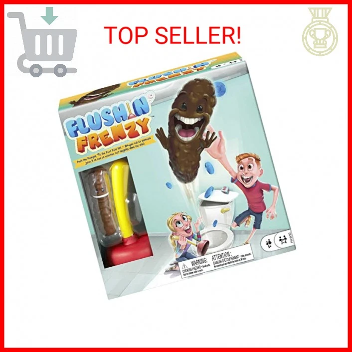 Mattel Juegos Flushin' Frenzy Juego Infantil, Juego Familiar con Inodoro y Émbolo, Agarre  Foto 2 de 2