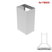 Stainless Steel Range Hood Chimney Extension 15.75 inch for BRANO TW03S Hood