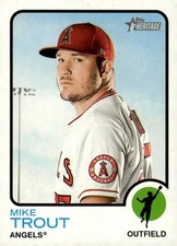 2022 Topps Heritage #100 Mike Trout Team Name Color Swap Variation