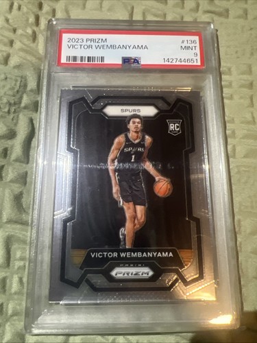 2023 Panini Prizm #136 Victor Wembanyama Spurs RC Rookie PSA 9 