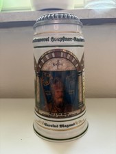 Steinkrug Bierkrug mit Zinndeckel, Hoepfner, Carolus Magnus