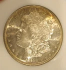 1881 S Morgan Silver Dollar - BU, Frosty, Reflective, lightly toned, 5304