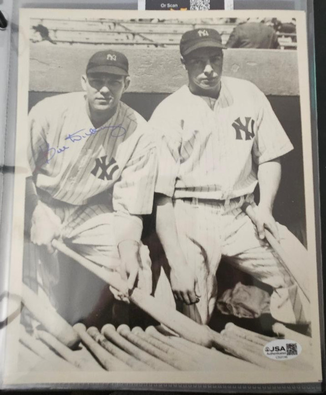 Bill Dickey Signed Autographed Picture New York Yankees MLB HOF JSA COA