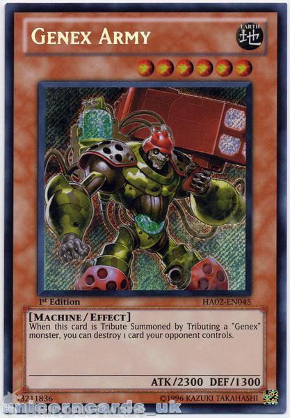 HA02-EN045 Genex Army Secret Rare 1st Edition Mint YuGiOh Card
