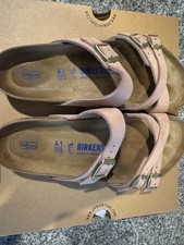 Birkenstock Pink Franca Nubuck Cork Leather Soft Footbed 41 Sz 10