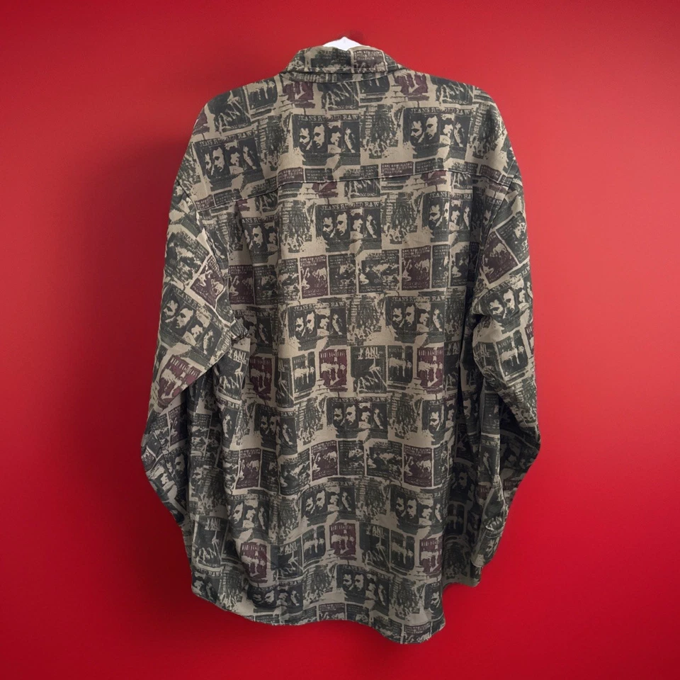 Camisa Karl Kani AOP Abotonada Talla XL Ozzy Osbourne Jim Morrison Rara De Colección Foto 2 de 4