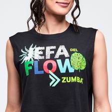 Camiseta sin mangas Zumba Latin Movement Muscle Crop - Negra audaz ~ XS S M L XL ~ ¡Nueva!