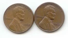 USA 1965 1966 American One Cent Lincoln Penny 1c Exact Set - 2 Coins