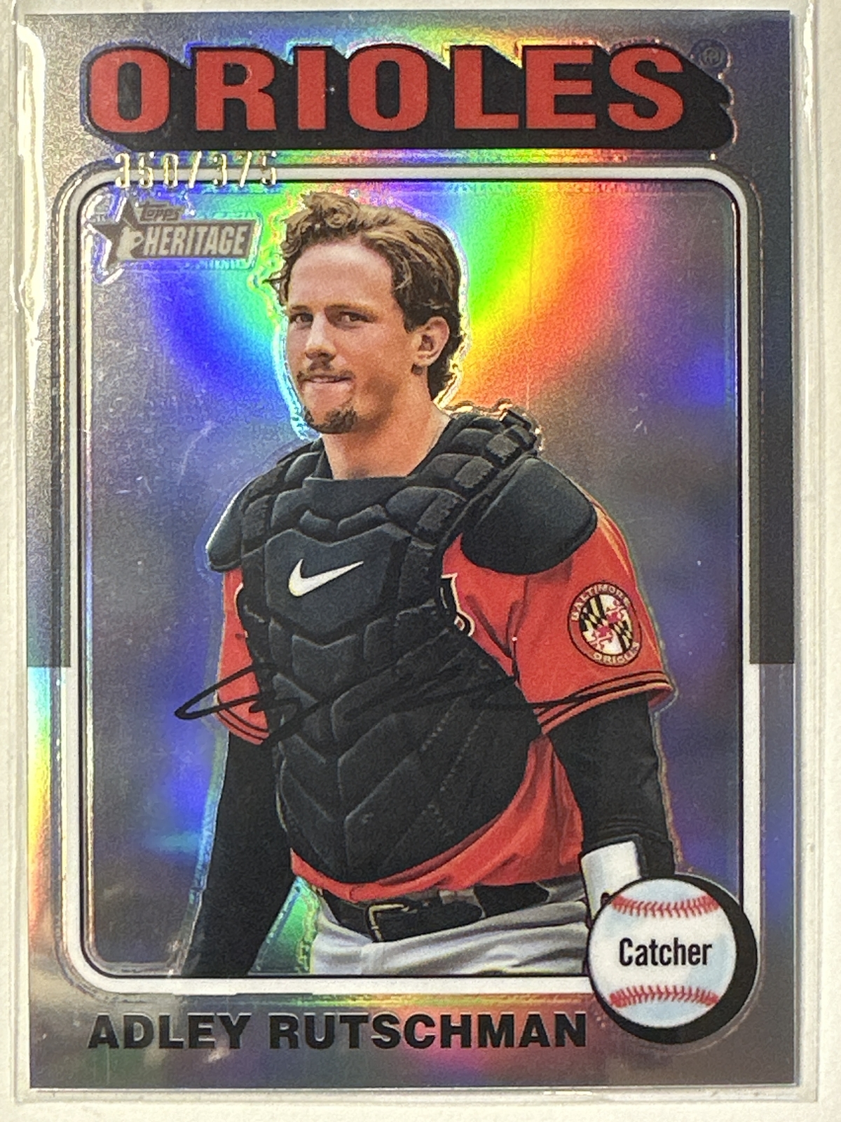 2024 Topps Heritage #188 Adley Rutschman Chrome Silver Refractor #/375